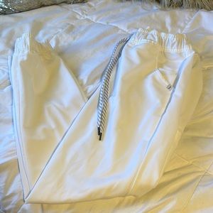 White jaanuu jogger bottoms